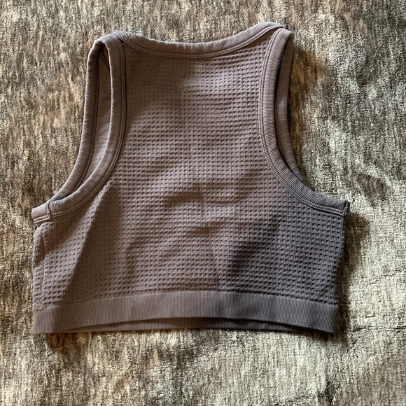 Garage Crop Top Ribbed Purple/Grey Size XS - Picture 2 of 2